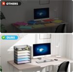 Marbrasse 6 Tier Paper Organizer Letter Tray - Image 2