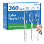 360 Count Extra Heavy Duty Clear Plastic Silverware
