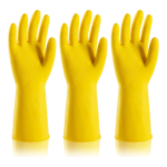 3 Pairs Rubber Dishwashing Gloves