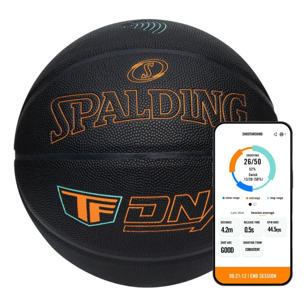 Untitled design (35) Spalding TF DNA Smart Basketball + 1 Yr App Subscription Bundle I iOS and Android Compatible - Image 1
