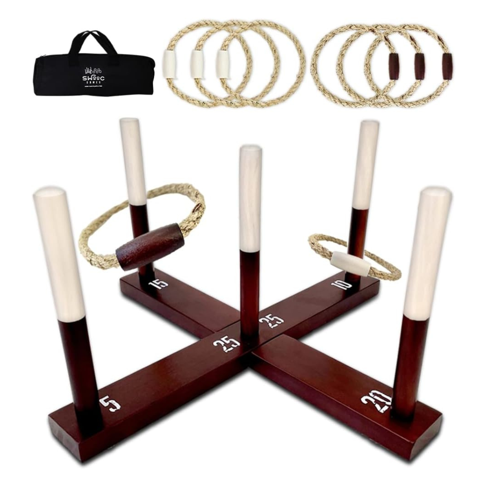 Untitled design (39) SWOOC Games - Rustic Ring Toss Game (All Weather) - Image 1