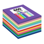 600 Sheets Construction Paper Assorted Colors for Art Craft Drawing